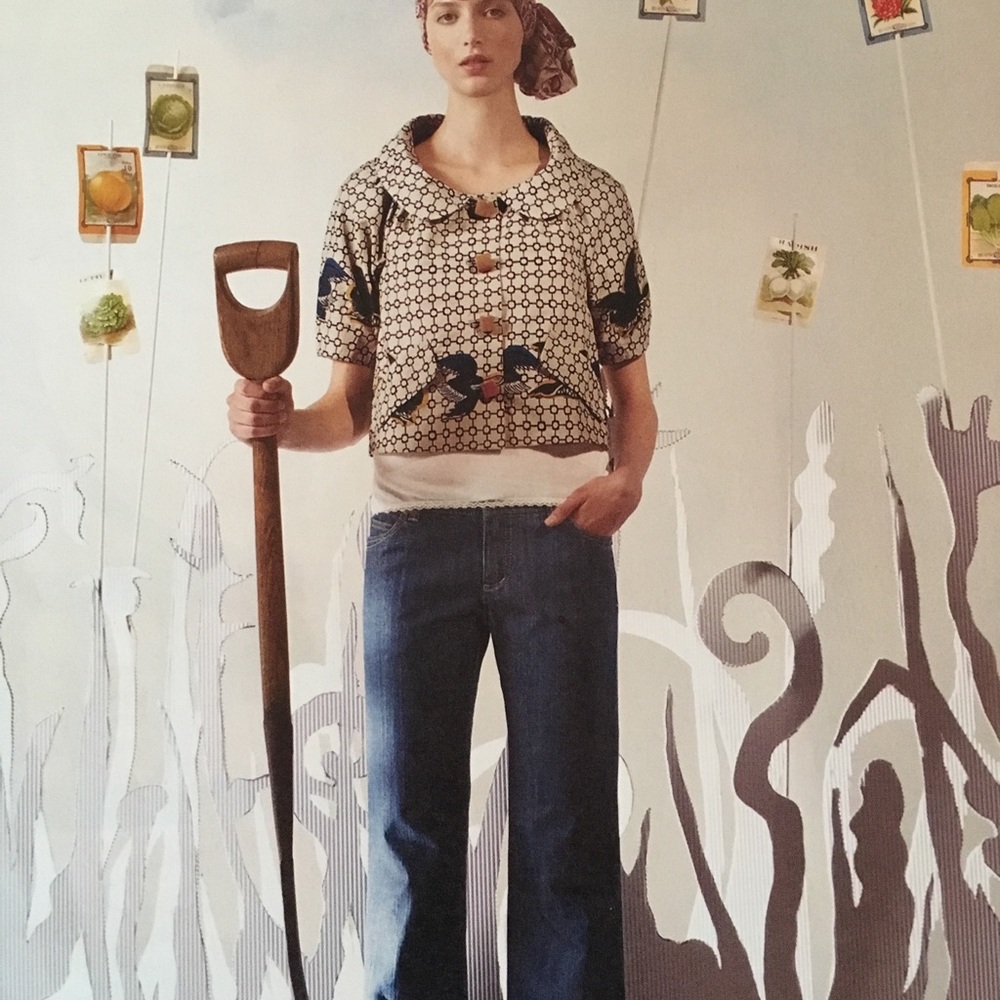 Anthropologie Taikonku Cirikli Bird cropped Jacket